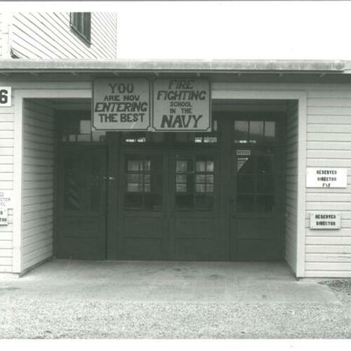 Firefighting school of the Navy entrance on Treasure Island