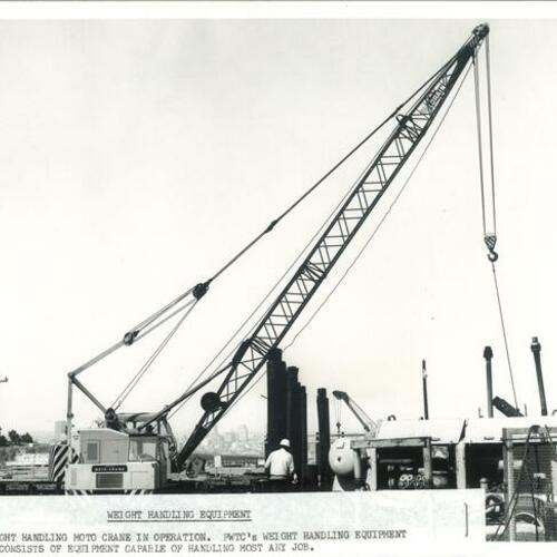 Person operating mobile crane