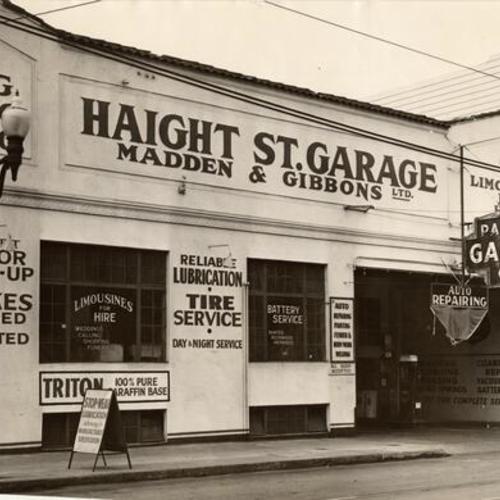 [Exterior of Haight garage]