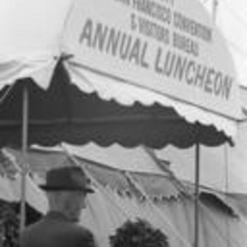 [Awning for the San Francisco Convention & Visitors Bureau Annual Luncheon of 1971]