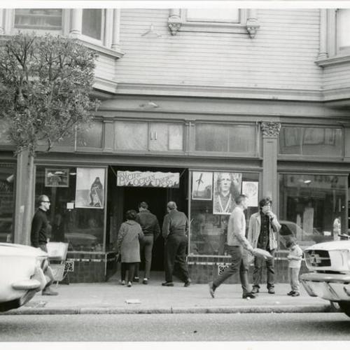 [Exterior of the Pacific Ocean Trading Co. at 1711 Haight Street]