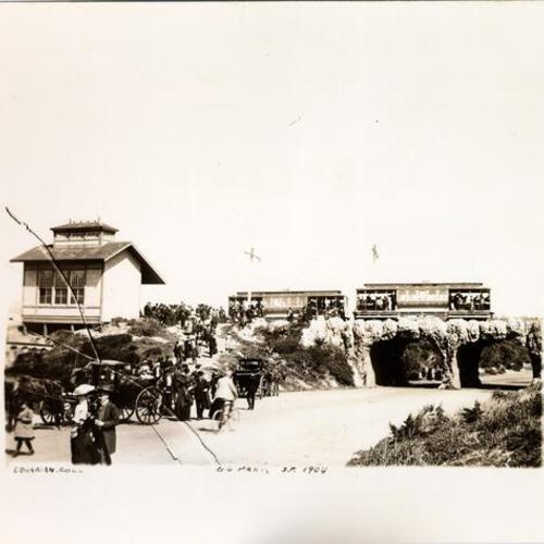 [Steam cars in Golden Gate Park, 1904]