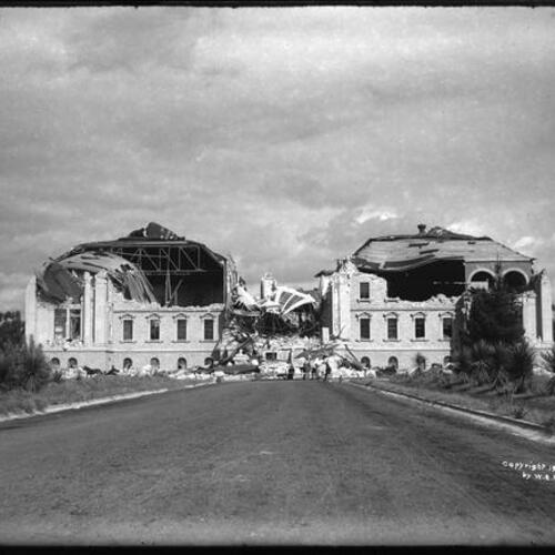 Stanford Gymnasium after earthquake