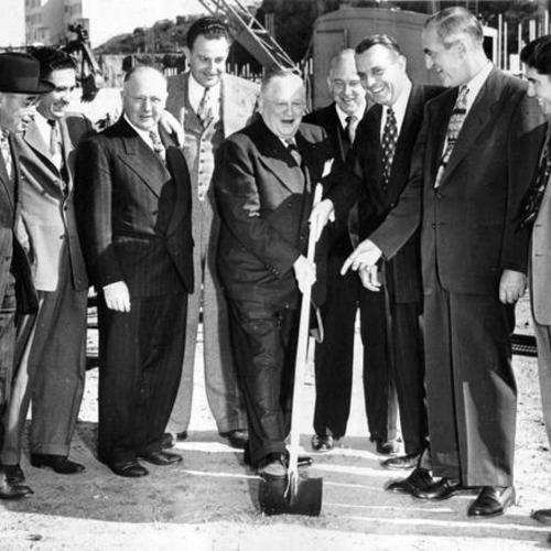 [Ground breaking ceremony for Sears store at Geary Boulevard and Masonic Avenue]