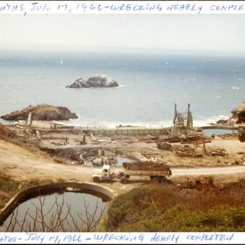 [Exterior of Sutro Baths - wrecking nearly completed]