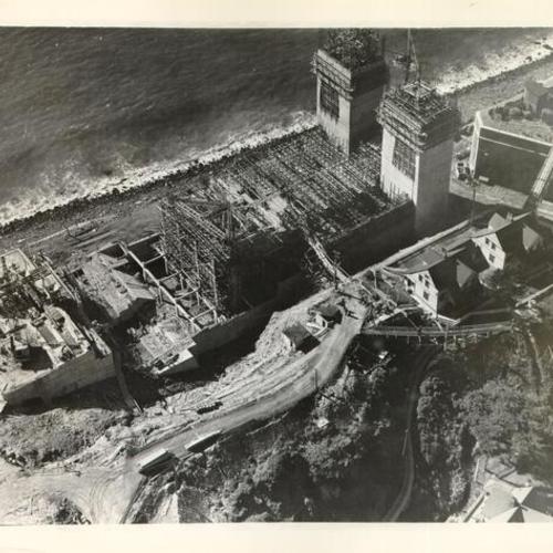 [Construction of San Francisco anchorage of the Golden Gate Bridge]