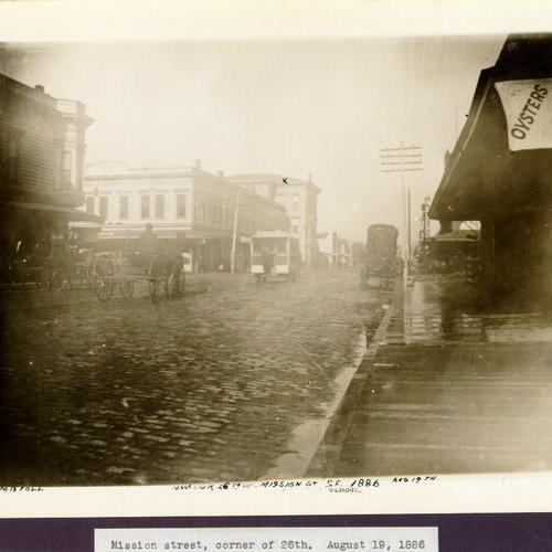 Mission Street, corner of 26th, August 19, 1886