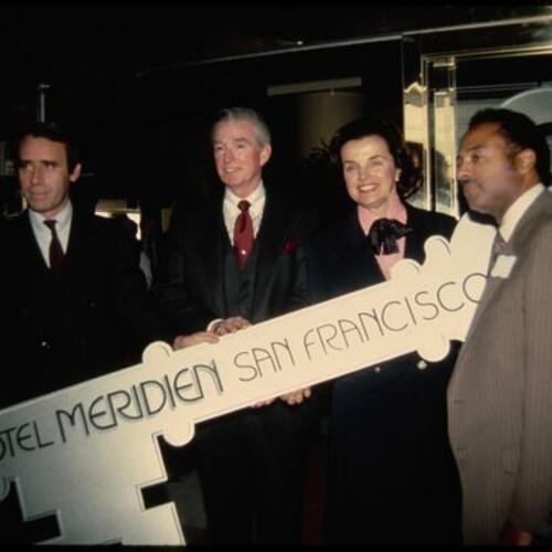 Meridian Hotel opening with Dianne Feinstein and Wilber Hamilton in attendance