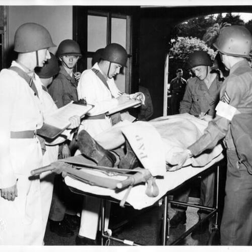 [Casualty drill at Letterman General Hospital]