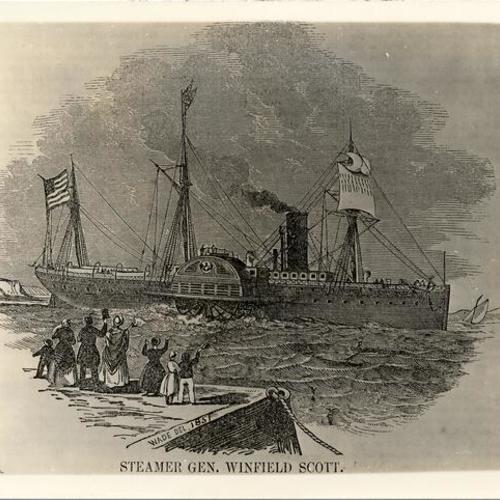 [Drawing of Steamer General Winfield Scott]