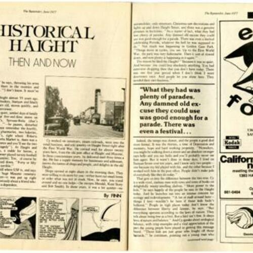 Historical Haight, Then and Now, The Bystander, June 1977
