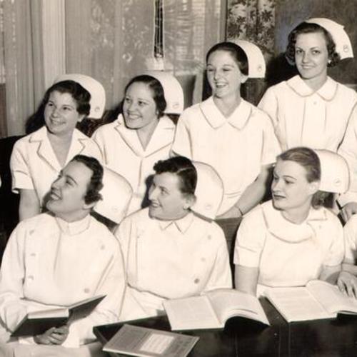 [Group of nurses at French Hospital]
