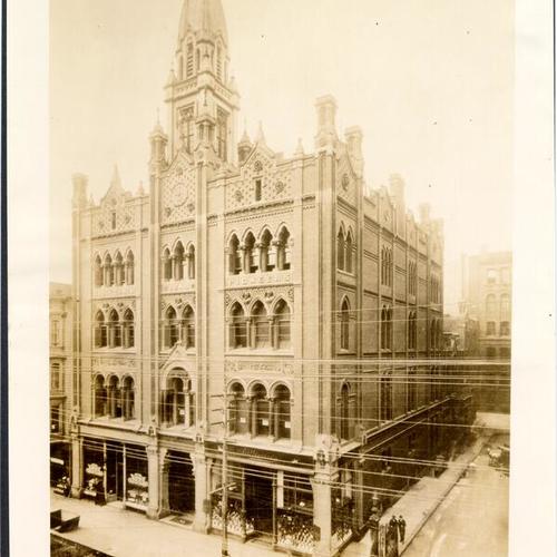 Pioneer building, west side Fourth near Market. Circa, 1886-7