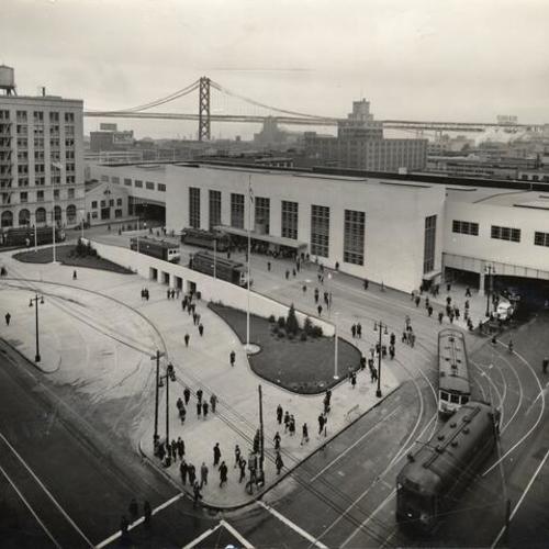 [Bay Bridge transit terminal at First and Mission streets]