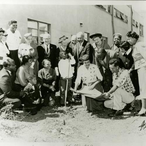 [Groundbreaking at the Booker T. Washington Center in 1959]
