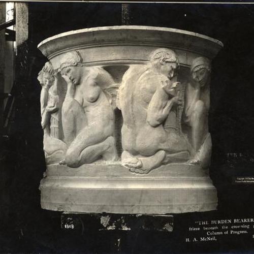 "The Burden Bearers" - frieze beneath the crowning group, Column of Progress; Hermon Atkins MacNeil, Sculptor