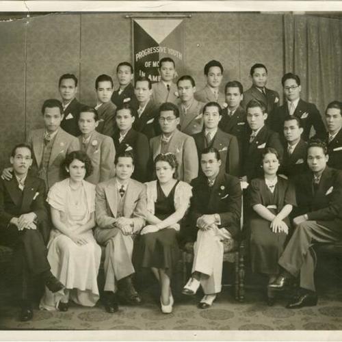 [Group portrait of Progressive Youth of Morong in America members]