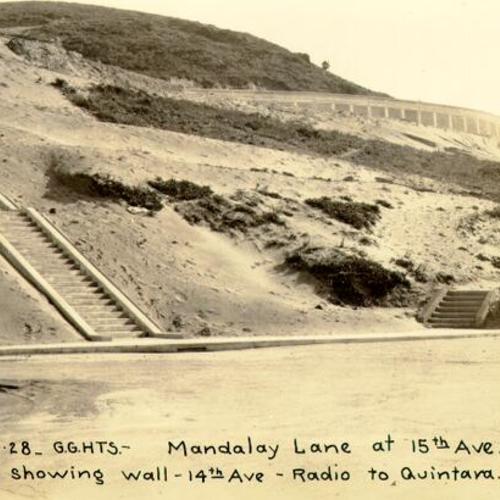 [Golden Gate Heights - Mandalay Lane at 15th Avenue, showing wall along 14th Avenue from Radio to Quintara]