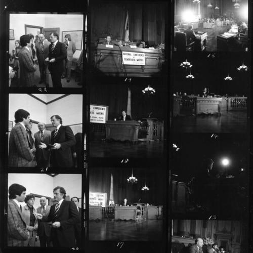[Senator Edward Kennedy at the National Conference of Democratic Mayors]