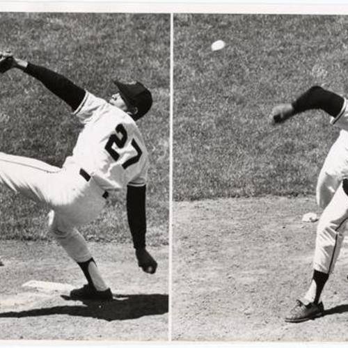 [Juan Marichal pitching a no-hitter against the Houston Colts]
