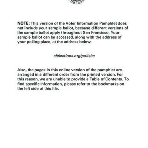 2013-11-05, San Francisco Voter Information Pamphlet