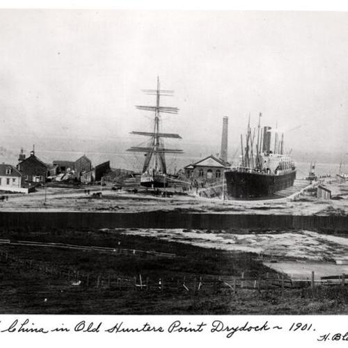 St. China in Old Hunters Point Drydock - 1901