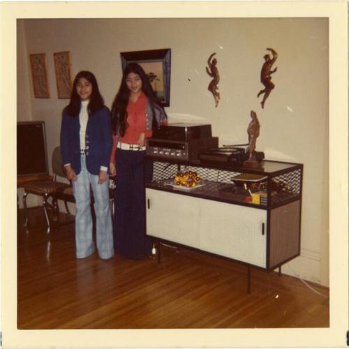 [Louella and Annette at home]