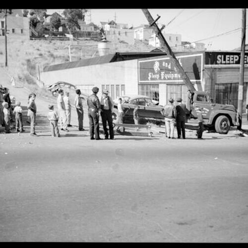 [Scene of an automobile accident on Bradford Street and Cortland Avenue]