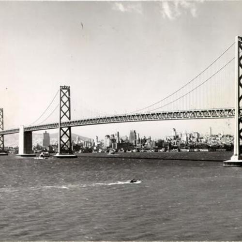 [View of the West Bay Crossing of the San Francisco-Oakland Bay Bridge]
