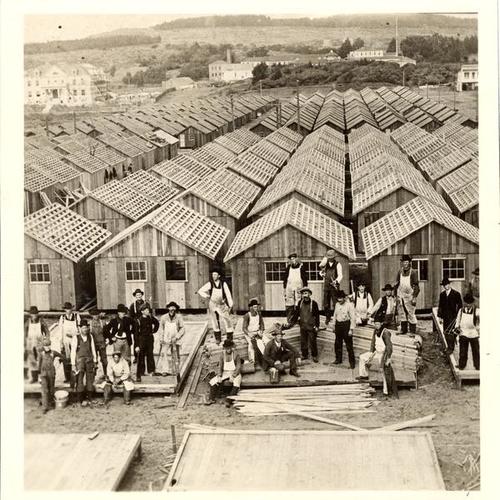 [Richmond District refugee camp between Geary and Lake streets]