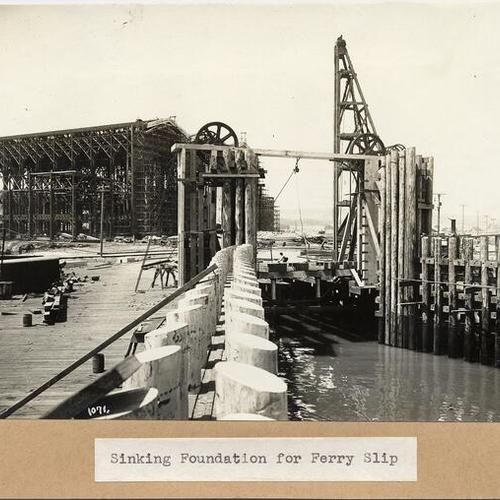Sinking Foundation for Ferry Slip