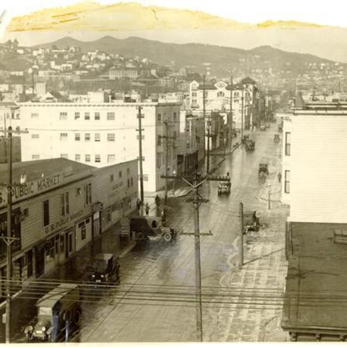 [Eighteenth and Valencia streets, site where wheat fields once grew]