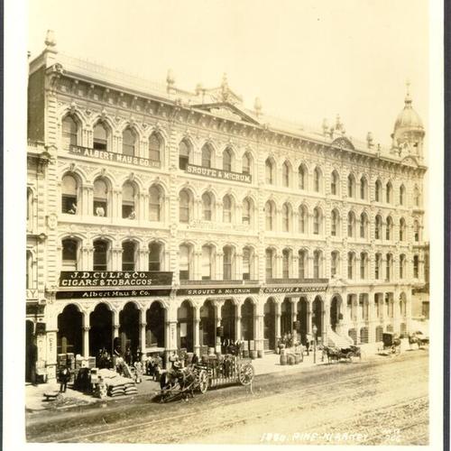 Pine street, corner of Market. 1880