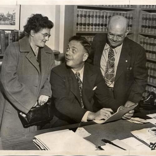 [Mr. and Mrs. Francis Van Wie with Judge Herbert C. Kaufman]
