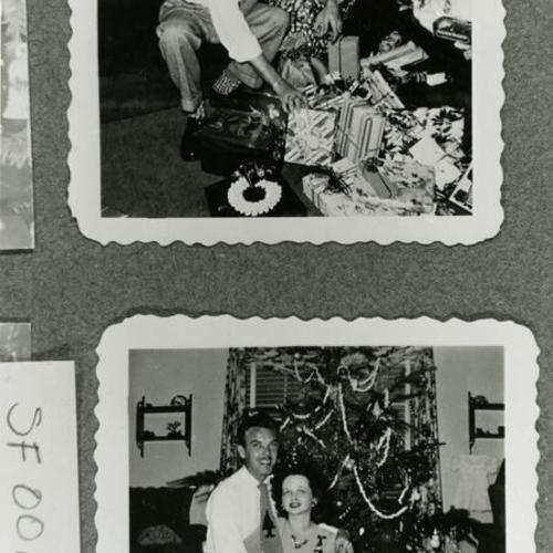 [Davis with his wife Rilla during Christmas in 1950]