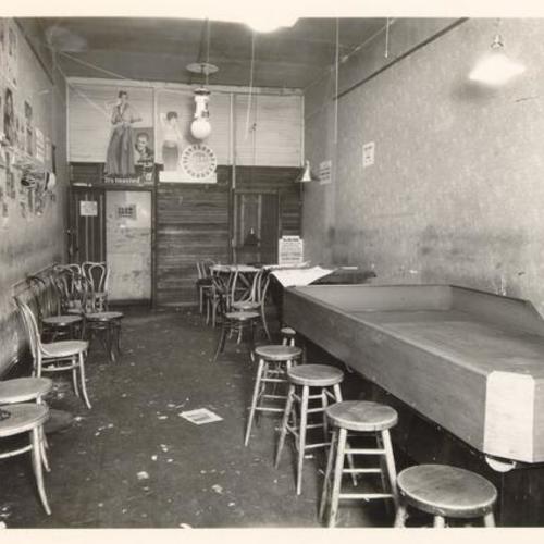 [Interior of the Club Smoke Shop at 2751 Lombard Street]