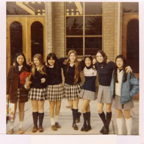 [First set of girls allowed to take science classes at Saint Ignatius High School]