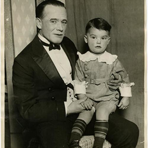 [Actor Billy DeVore and his adopted son Jimmy Wilson]