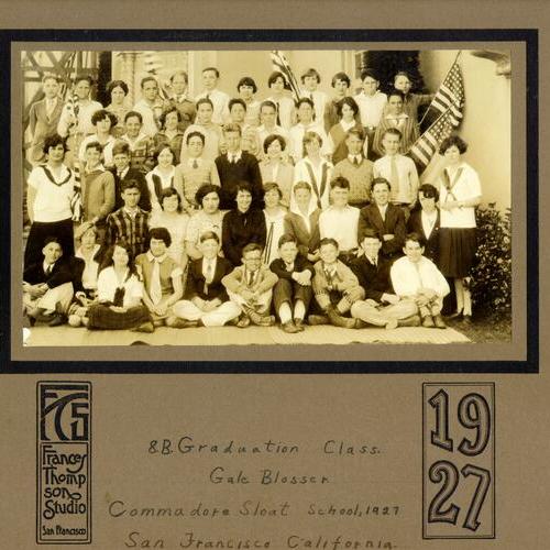 [Class photo from Commodore Sloat School, 1927]
