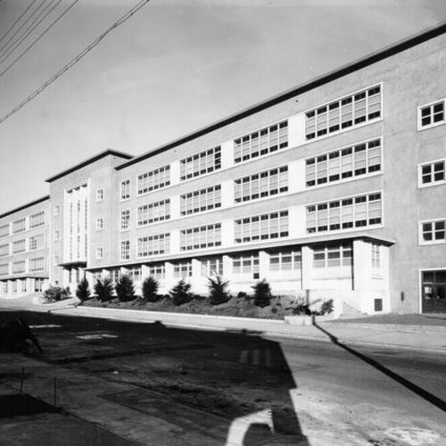 [Exterior of Abraham Lincoln High School]