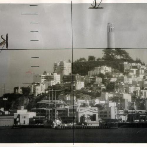 [View of Coit Tower from a Navy submarine]