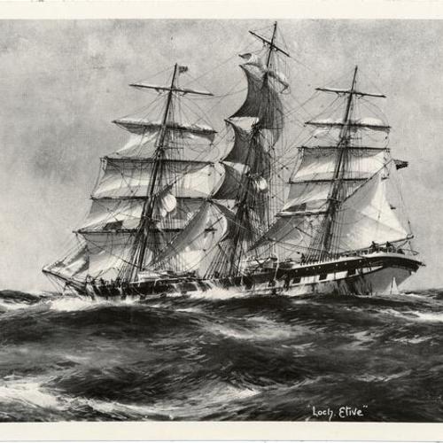 [Painting of iron wool clipper "Loch Etive"]