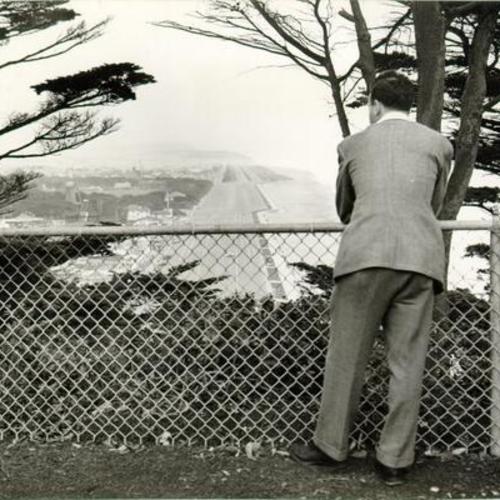 [Safety fence at Sutro Heights]