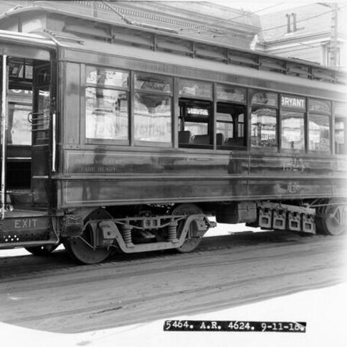 [United Railroad streetcar number 1524 on Bryant street line]