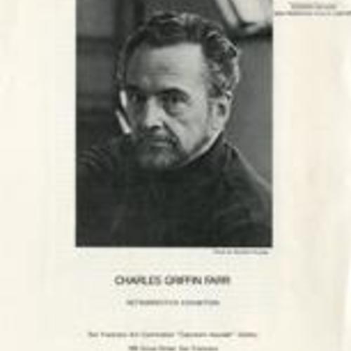 Charles Griffin Farr Retrospective Exhibition pamphlet 1 of 4