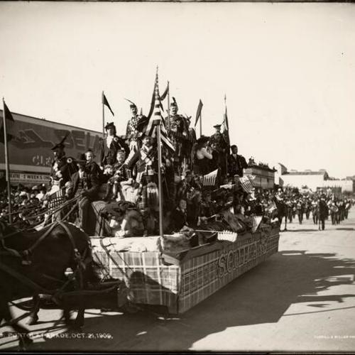 [Scotland float, Parade from Portola Festival, October 19-23, 1909]