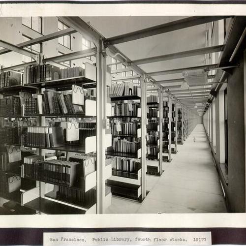 San Francisco. Public Library, fourth floor stacks. 1917?
