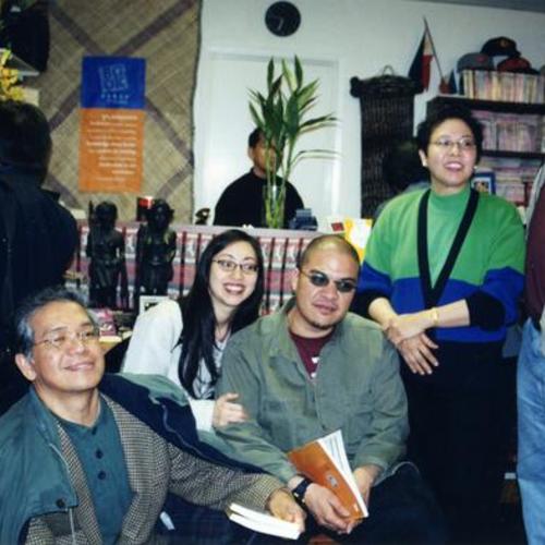 [Friends together after a poetry reading at Arkipelago Books]