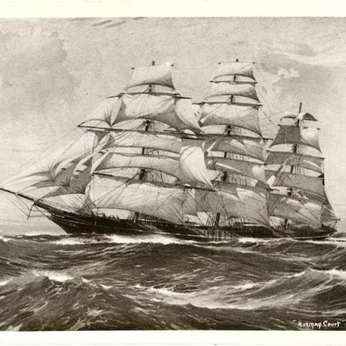 [Painting of sailing ship "Norman Court"]