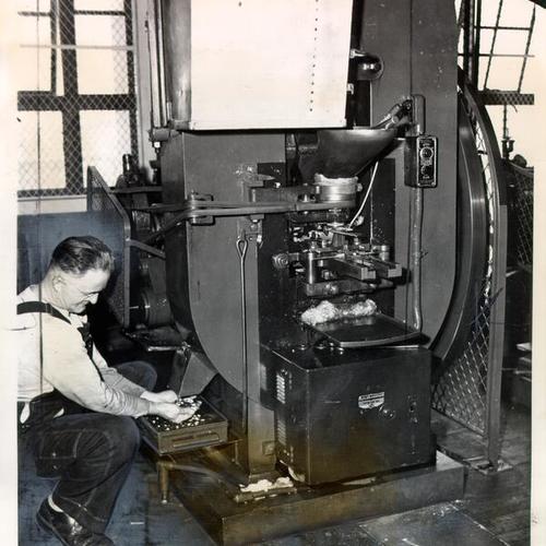[Collin Lascy, pressroom foreman at the U. S. Mint in San Francisco]